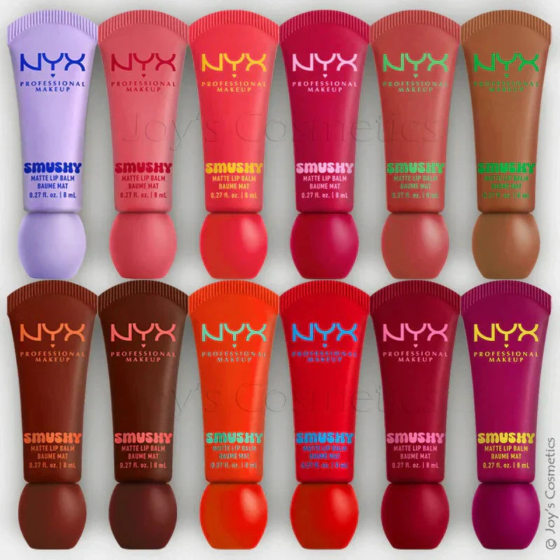 NYX Smushy Matte Lip Balm, Tinted Lip Moisturizer with Soft, Matte Finish